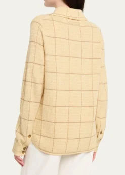Guest in ResidenceDylan Plaid Cashmere-Linen Shirt