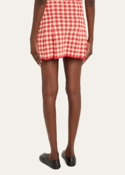 Guest in ResidenceGingham Pleated Mini Skirt