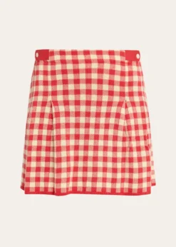 Guest in ResidenceGingham Pleated Mini Skirt