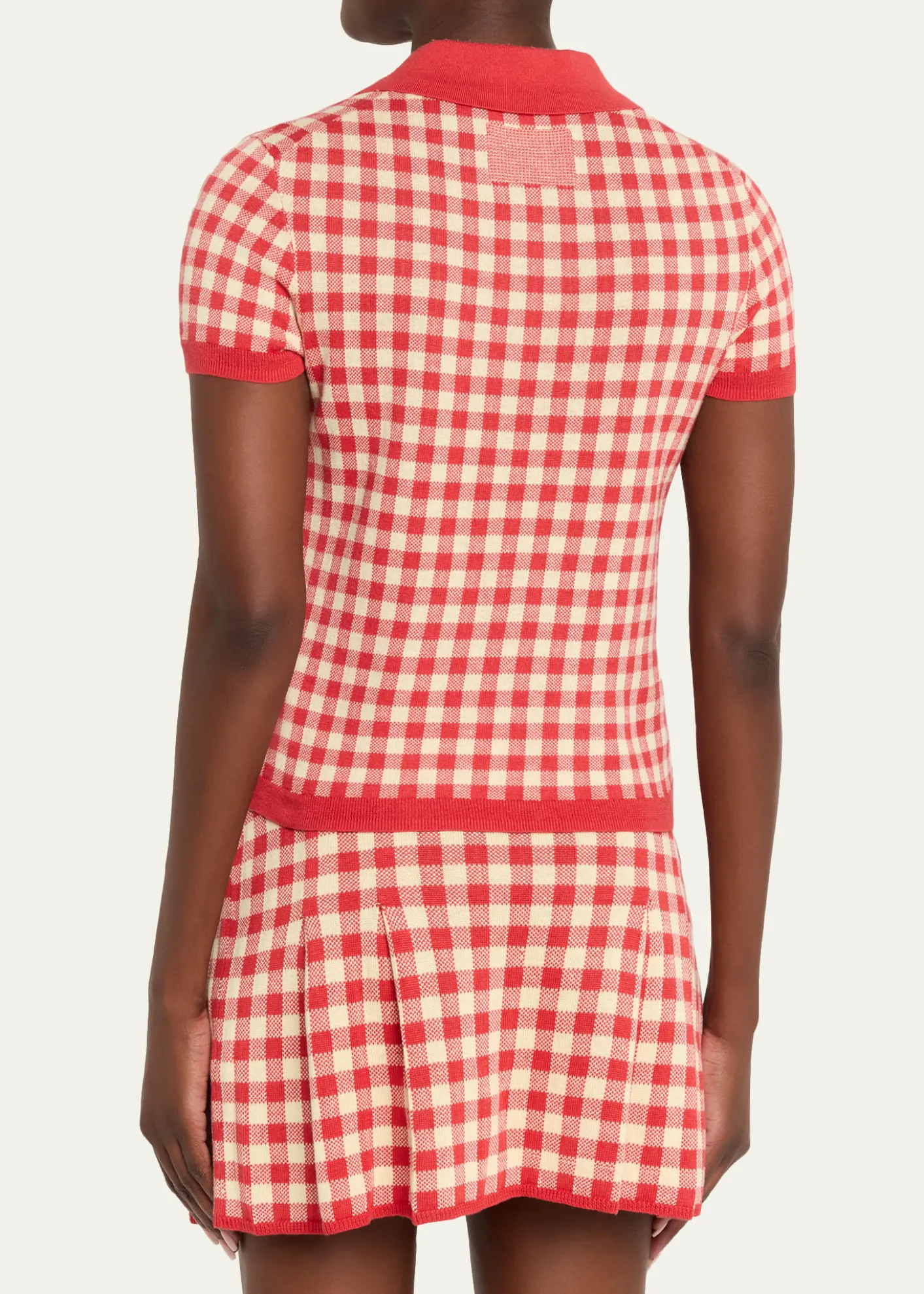 Guest in ResidenceGingham Shrunken Silk-Linen Polo