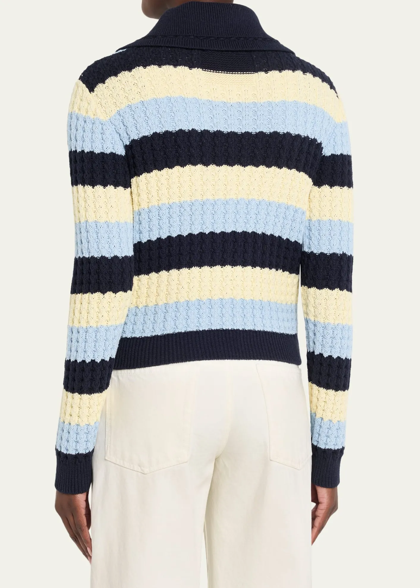 Guest in ResidenceKirby Striped Cable-Knit Jacket
