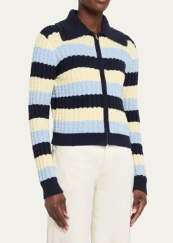 Guest in ResidenceKirby Striped Cable-Knit Jacket