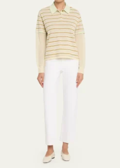 Guest in ResidenceLayered Stripe Cashmere Rugby Sweater