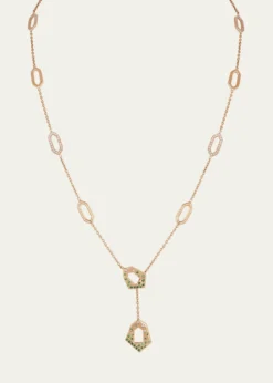Gyan JaipurJaipur Arch Diamond and Tsavorite Lariat Necklace