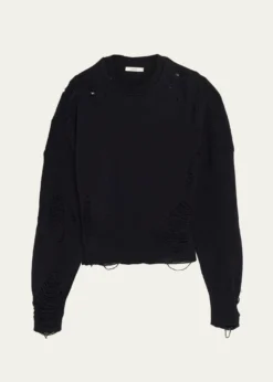 HAIKUREMarcy Distressed Wool Crewneck Sweater