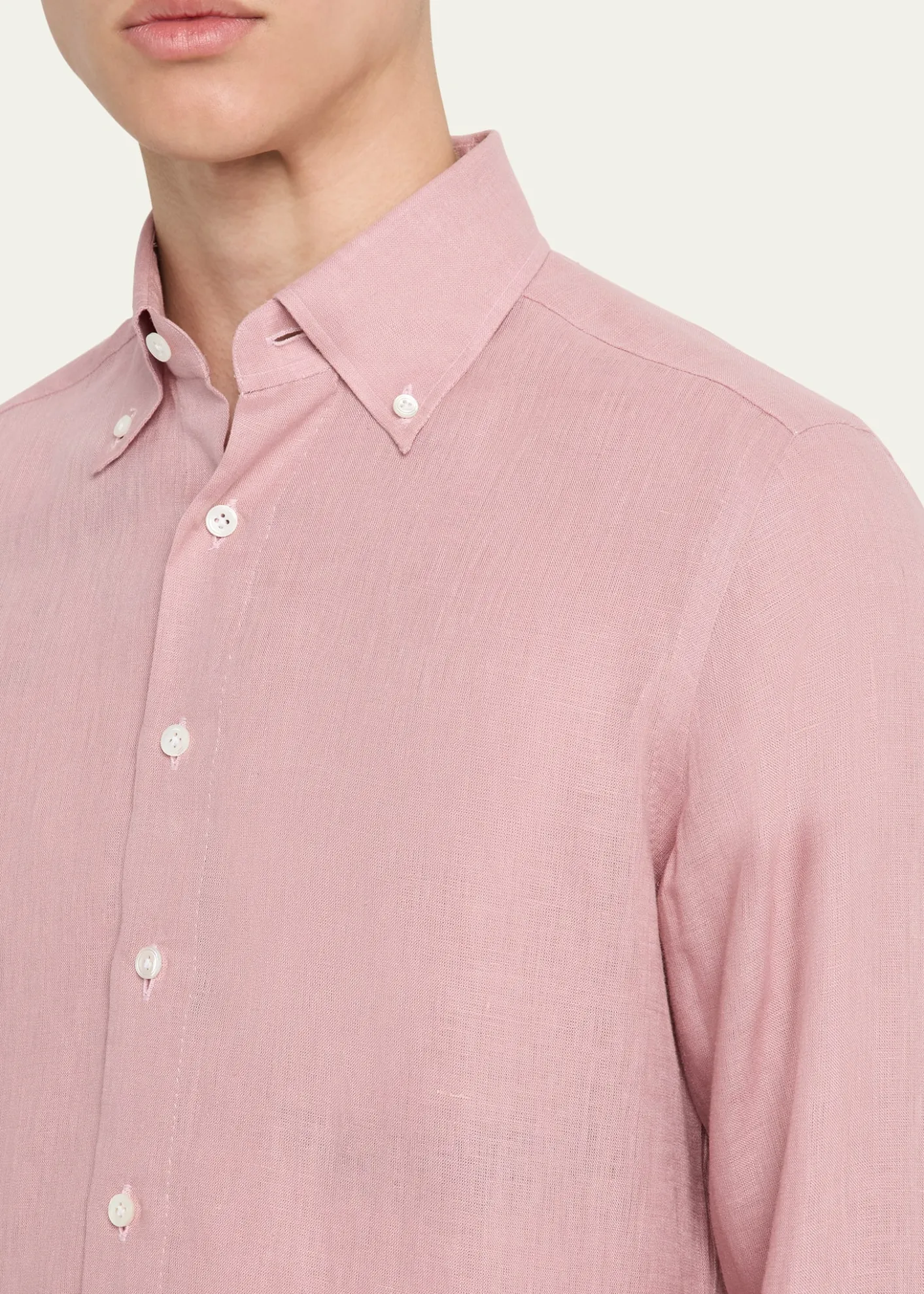 100HandsMen's Limited Edition Rosewood Linen Sport Shirt
