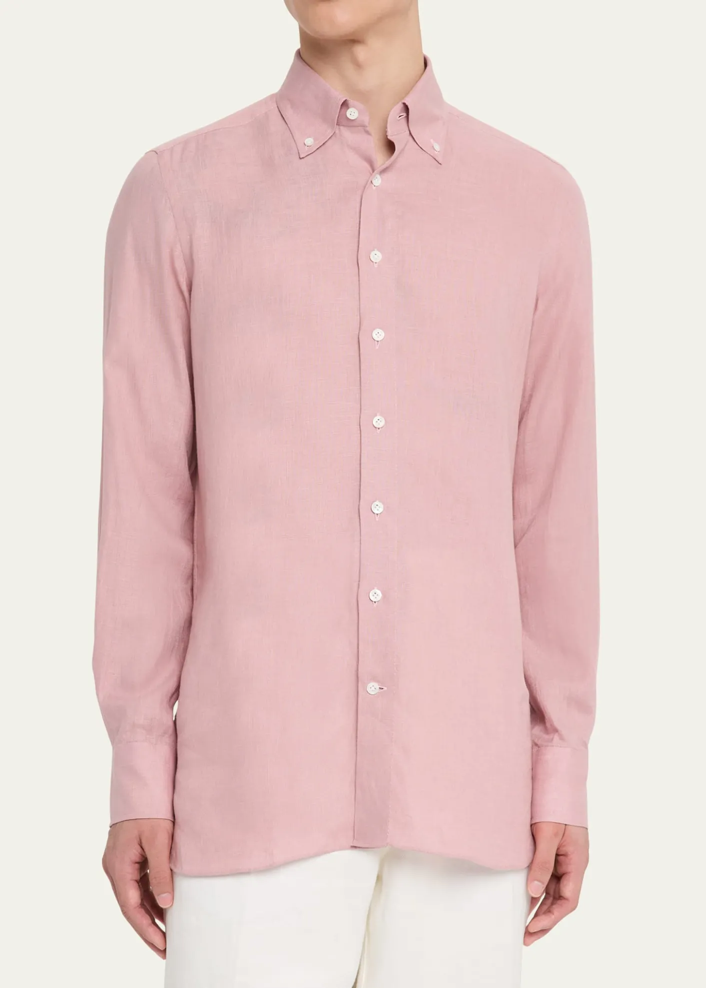 100HandsMen's Limited Edition Rosewood Linen Sport Shirt