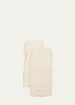 Hania New YorkCashmere Honeycomb Crochet Fingerless Gloves