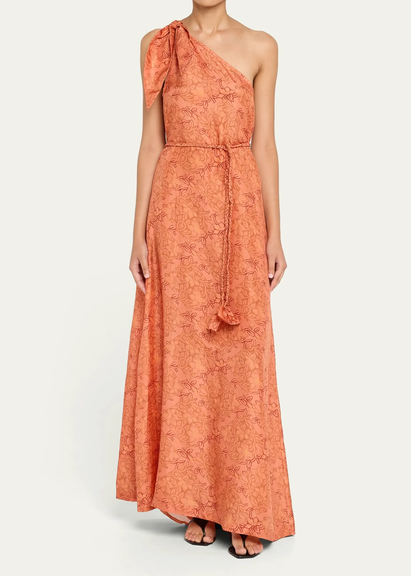 Hannah ArtwearHelena Floral Silk Asymmetric Gown