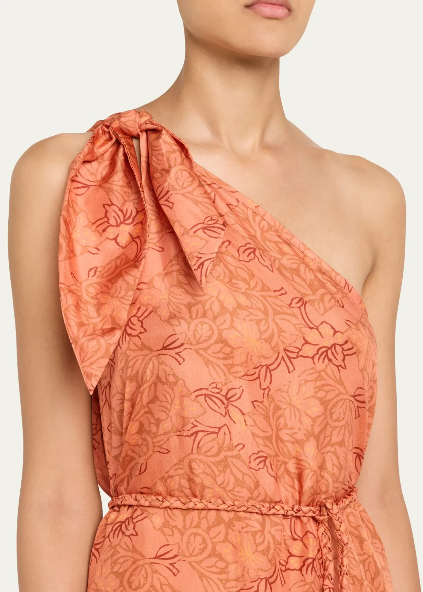 Hannah ArtwearHelena Floral Silk Asymmetric Gown