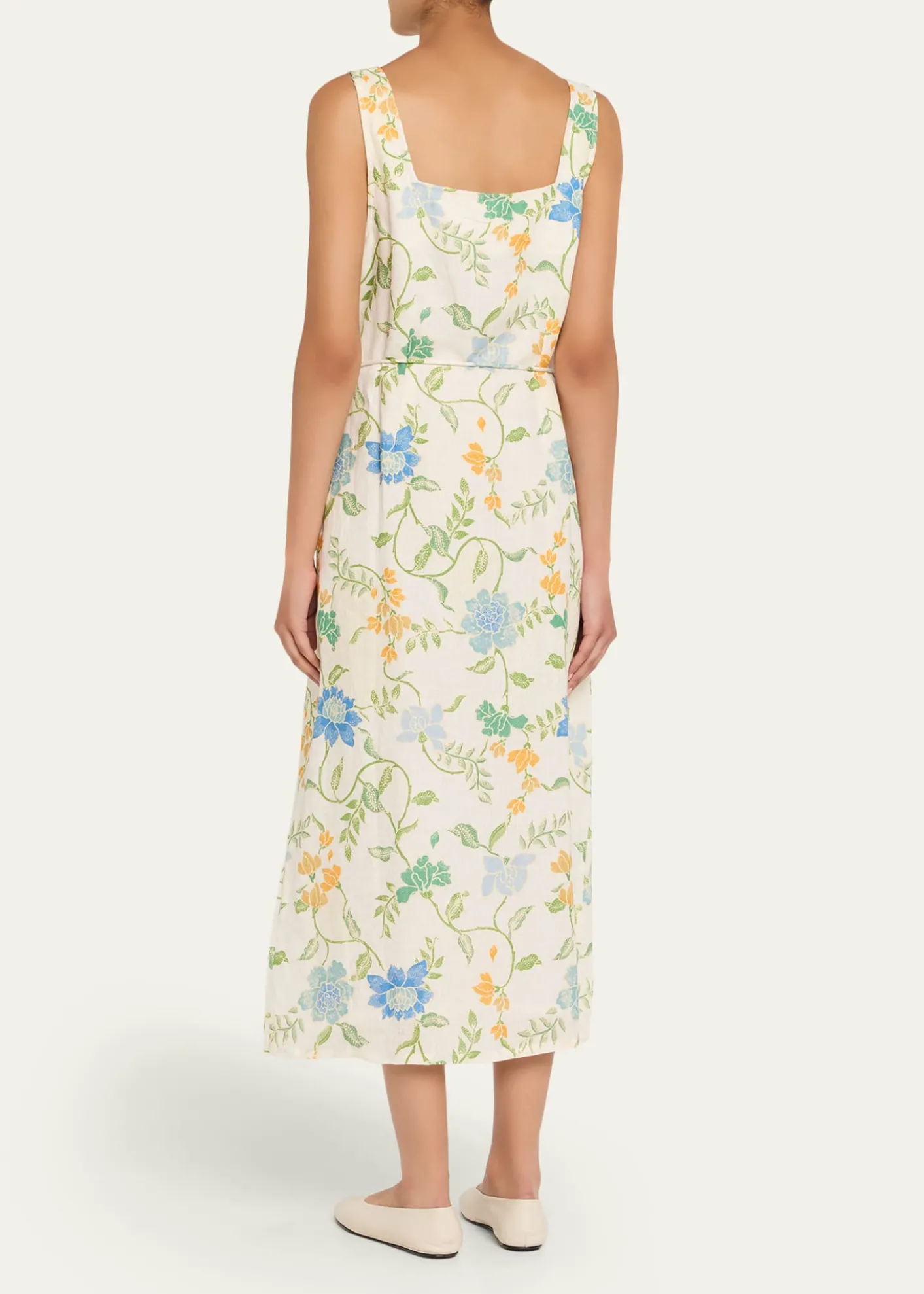 Hannah ArtwearPaloma Bloom Button-Front Linen Dress
