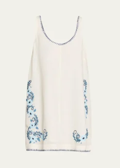 Hannah ArtwearSara Embroidered Linen Mini Dress