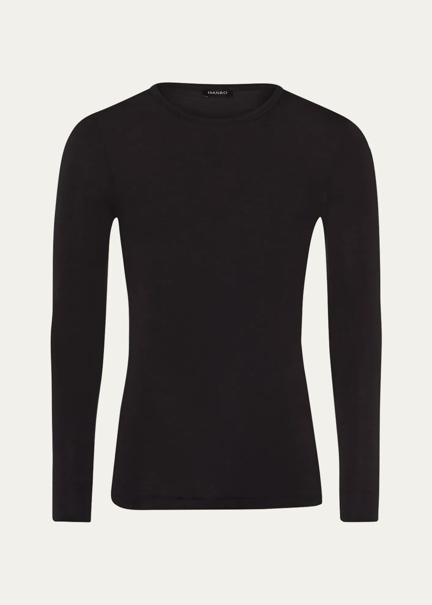 HanroWoolen Silk Long-Sleeve Shirt
