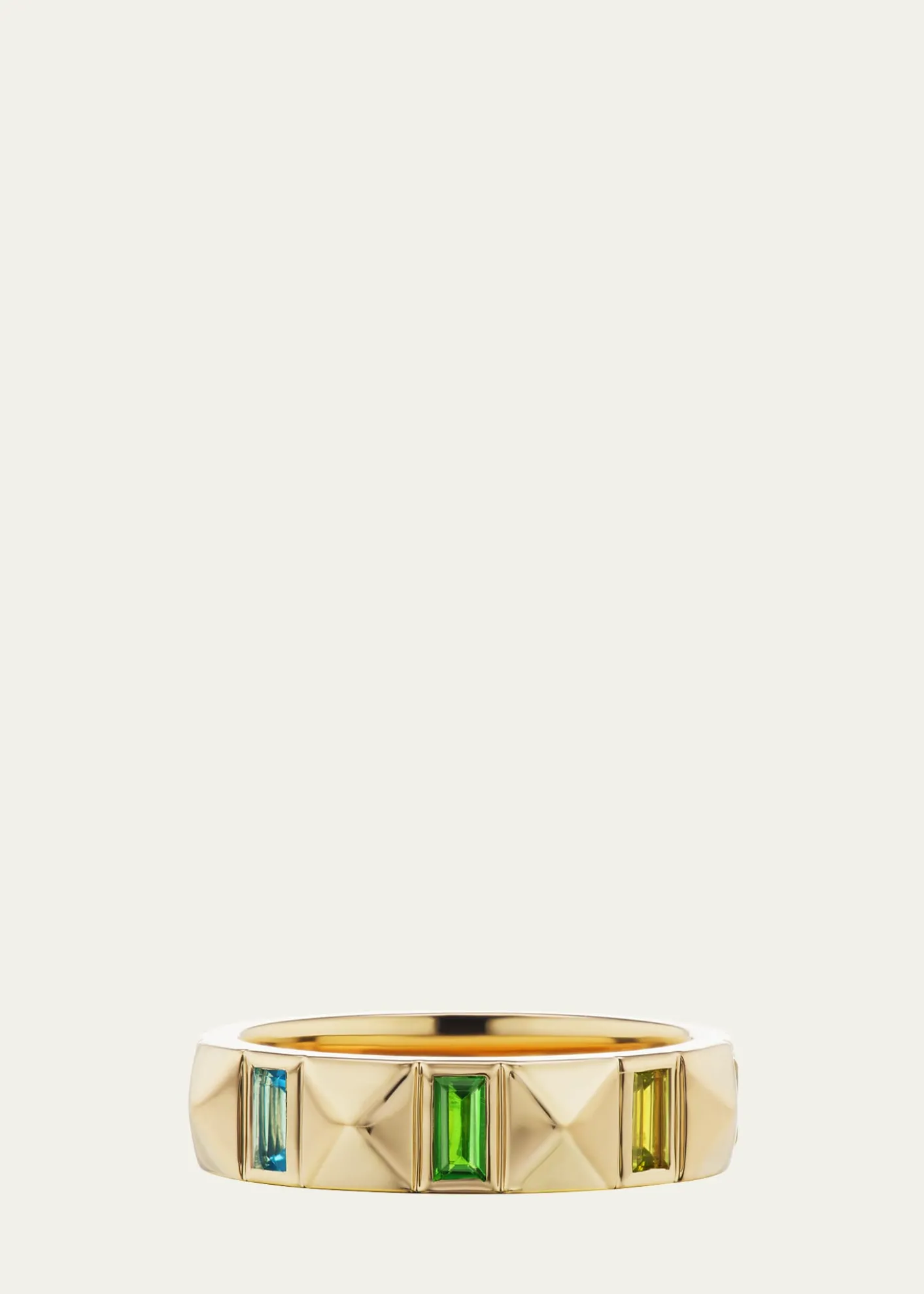 Harwell Godfrey18K Rainbow Pyramid Baguette Band