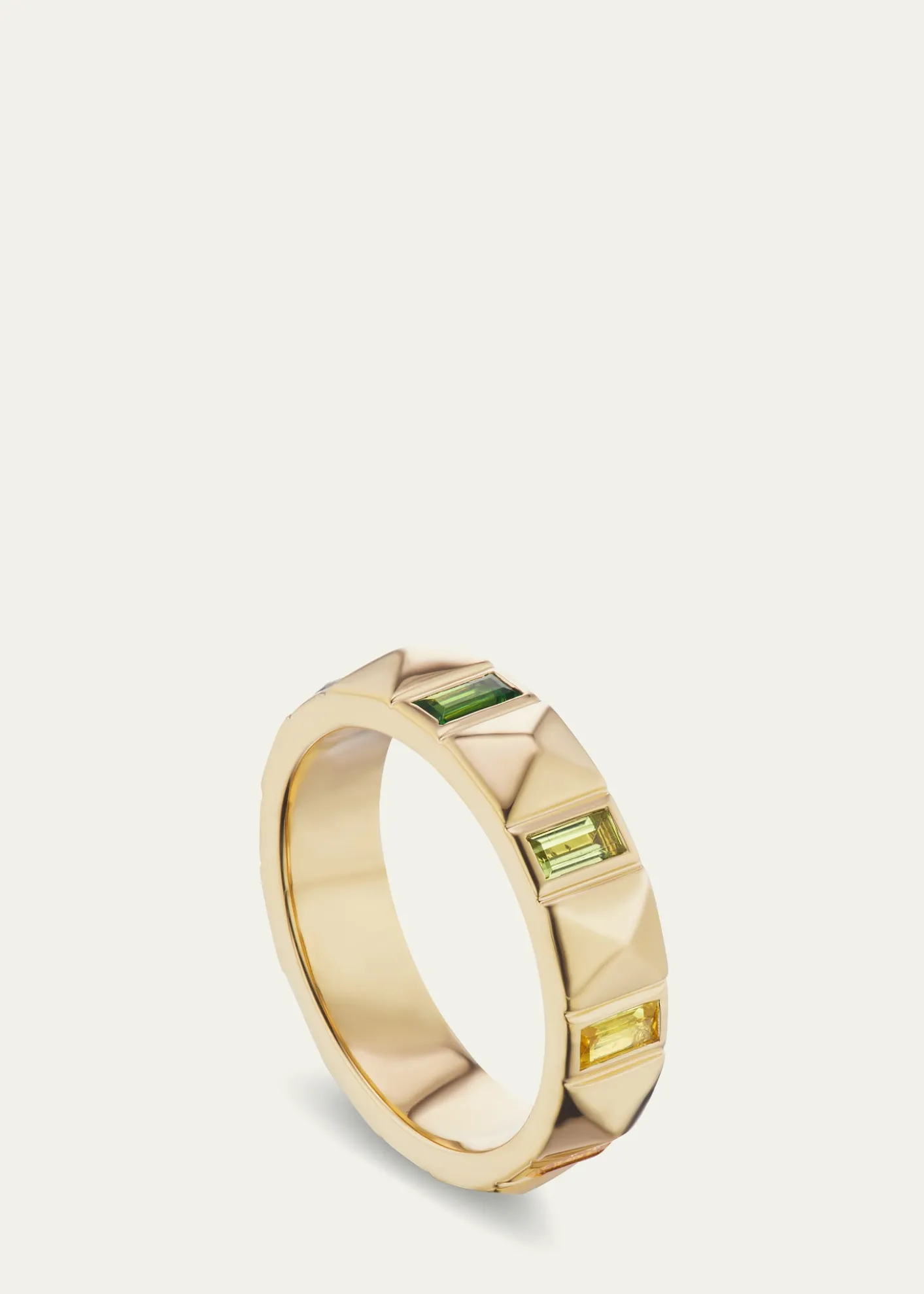 Harwell Godfrey18K Rainbow Pyramid Baguette Band
