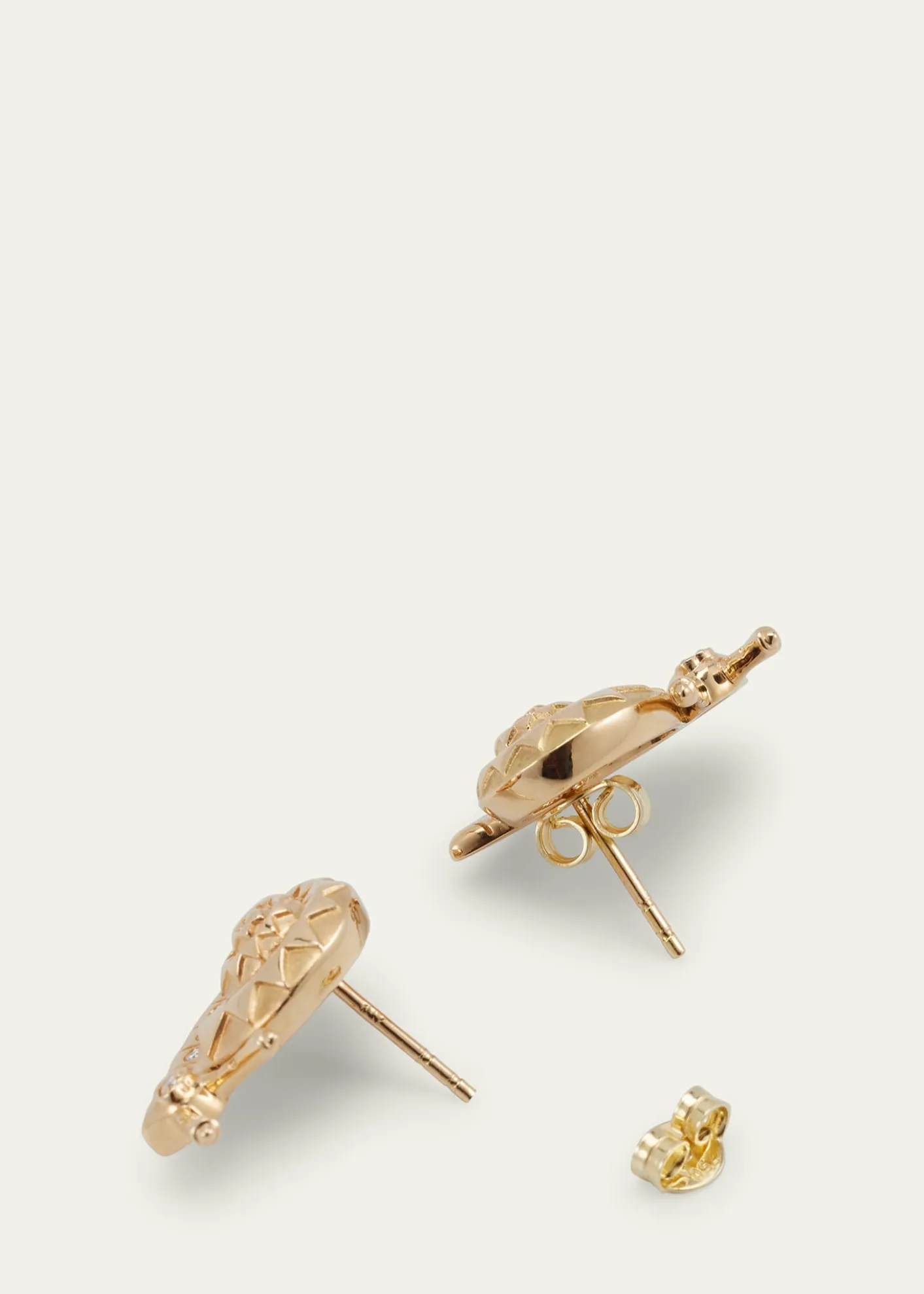 Harwell GodfreySnail Stud Earrings with Diamonds