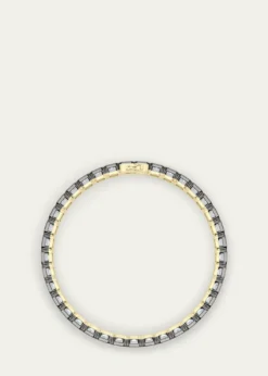 HauteCarat18K Emerald Cut Bezel Lab Grown Diamond Tennis Bracelet