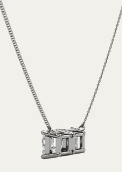 HauteCarat18K Asscher Lab Grown Diamond Twin Necklace