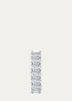 HauteCarat18K Emerald Cut Lab Grown Diamond Eternity Band, 9.0tcw