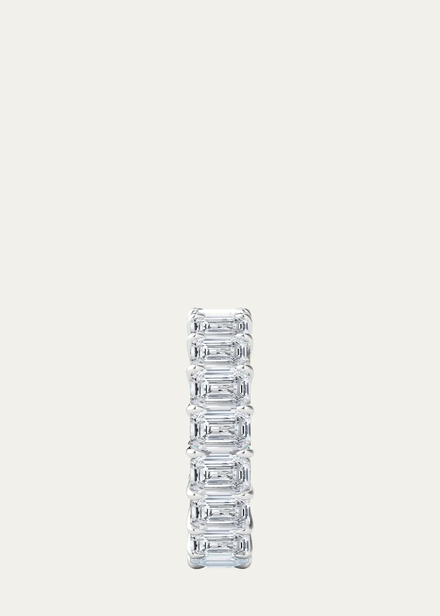 HauteCarat18K Emerald Cut Lab Grown Diamond Eternity Band, 9.0tcw