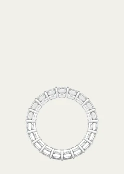 HauteCarat18K Emerald Cut Lab Grown Diamond Eternity Band, 9.0tcw