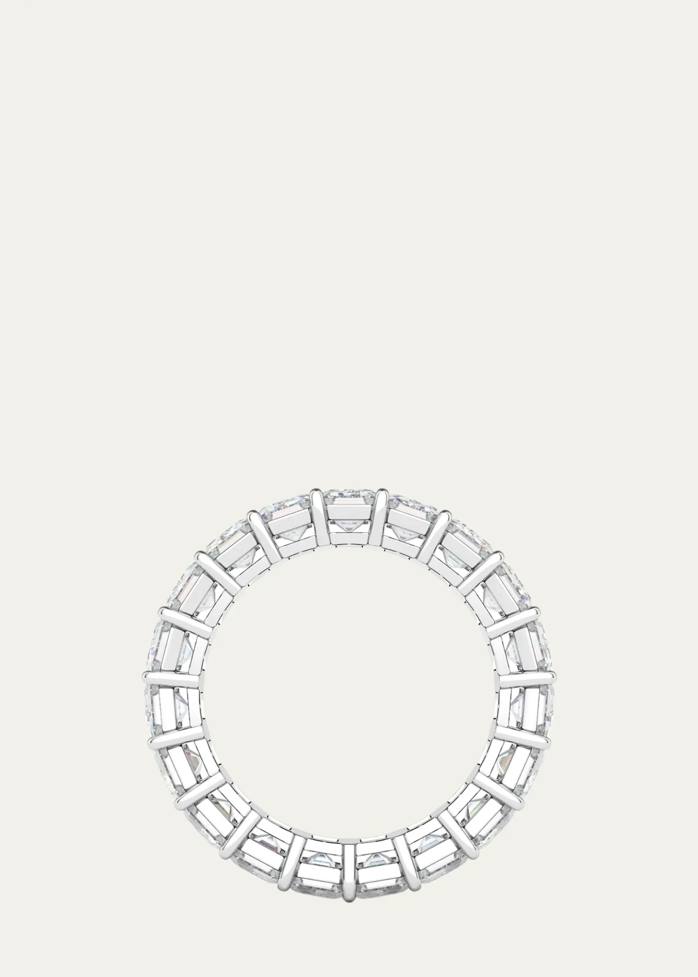 HauteCarat18K Emerald Cut Lab Grown Diamond Eternity Band, 9.0tcw
