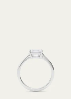 HauteCarat18K Emerald Lab Grown Diamond East-West Twin Ring