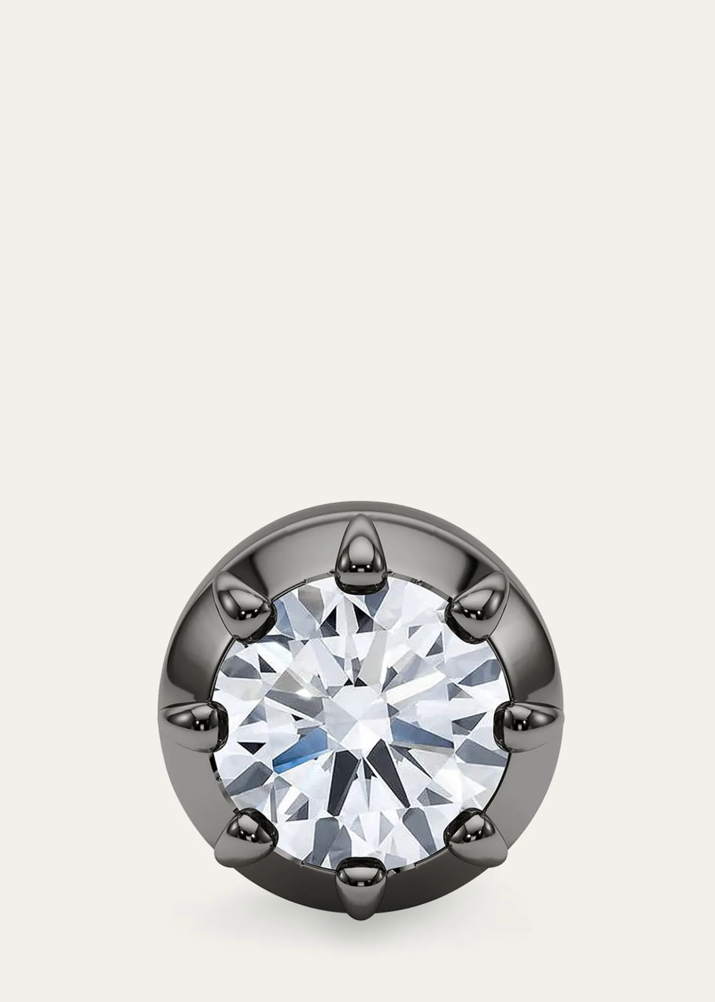 HauteCarat18K Georgian Cut Lab Grown Diamond Stud Earrings, 4.0tcw