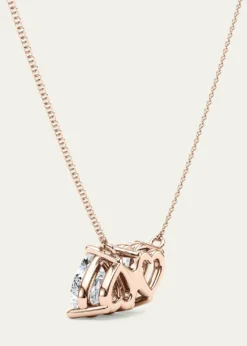 HauteCarat18K Heart Shape Lab Grown Diamond Twin Necklace