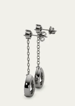 HauteCarat18K Link Chain Pear Lab Grown Diamond Drop Earrings