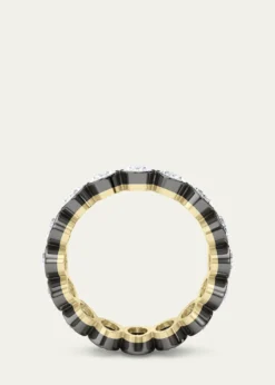 HauteCarat18K Oval Cut Bezel Lab Grown Diamond Eternity Band, 7.5tcw