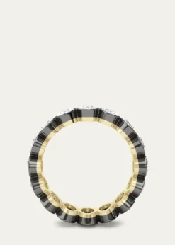 HauteCarat18K Oval Cut Bezel Lab Grown Diamond Eternity Band, 6.0tcw