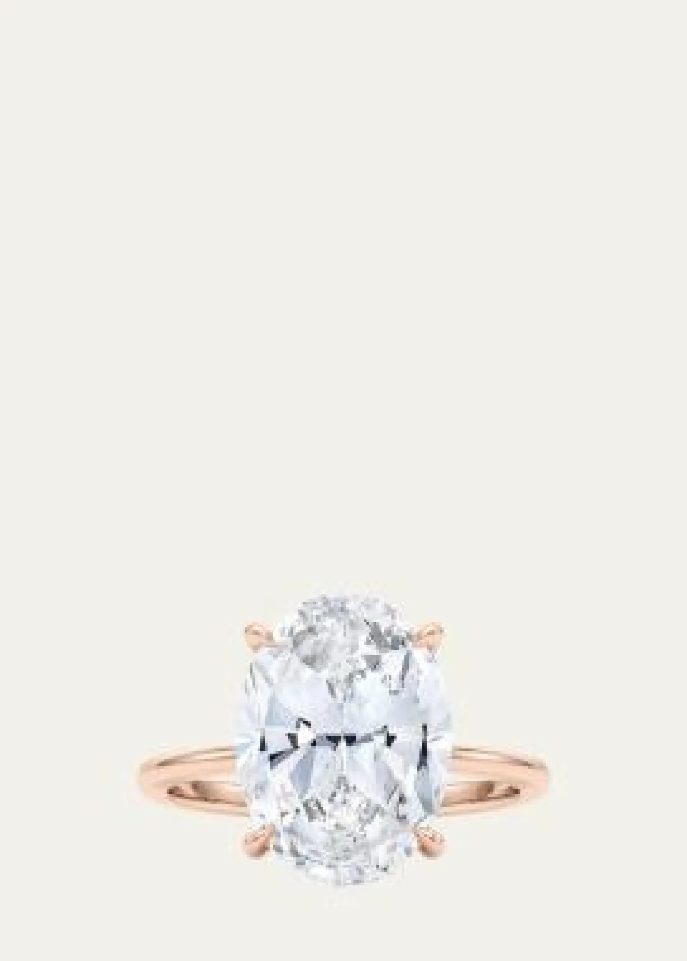 HauteCarat18K Oval Cut Hidden Halo Lab Grown Diamond Ring, 2.0tcw