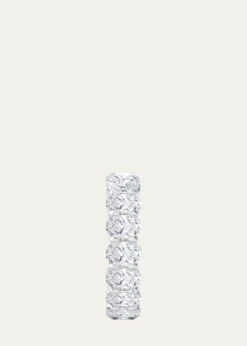 HauteCarat18K Oval Cut Lab Grown Diamond Eternity Band, 7.5tcw