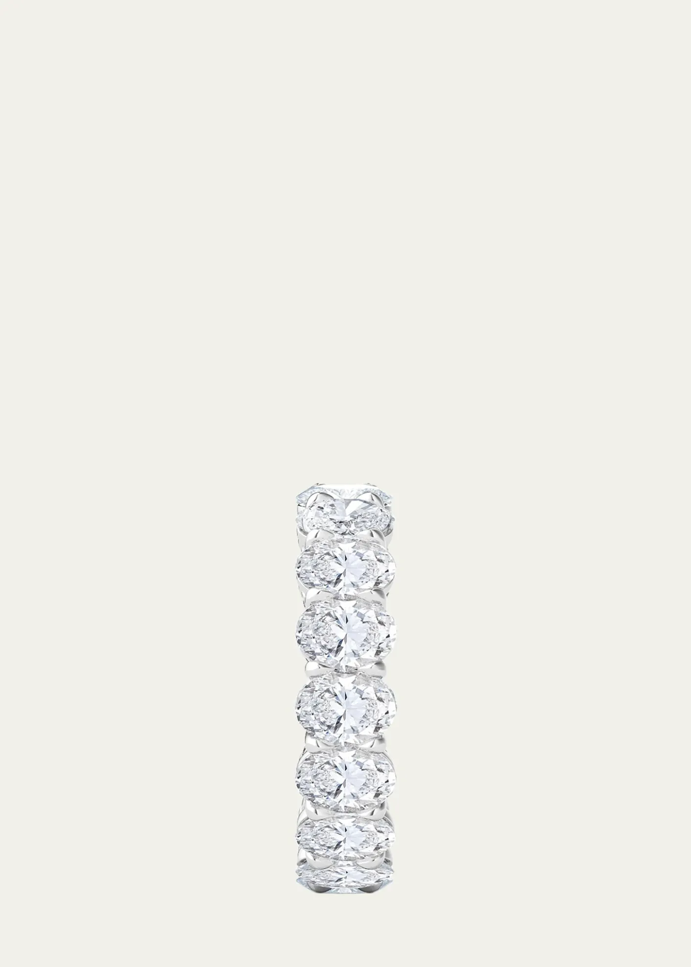 HauteCarat18K Oval Cut Lab Grown Diamond Eternity Band, 7.5tcw