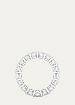 HauteCarat18K Oval Cut Lab Grown Diamond Eternity Band, 7.5tcw