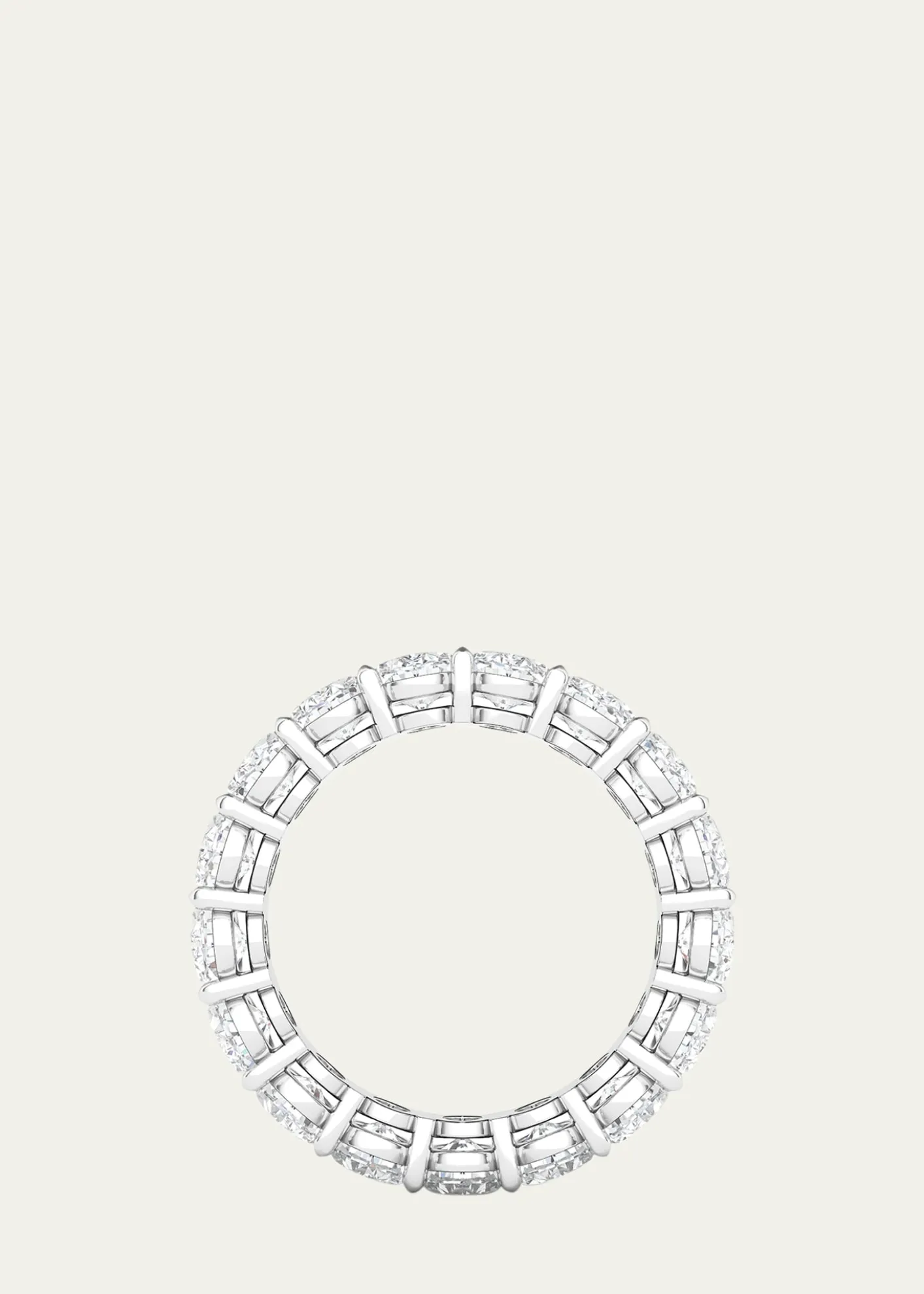 HauteCarat18K Oval Cut Lab Grown Diamond Eternity Band, 6.0tcw