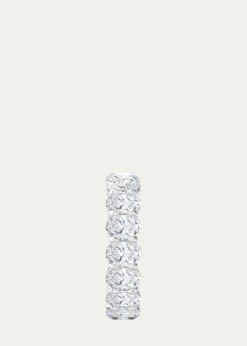 HauteCarat18K Oval Cut Lab Grown Diamond Eternity Band, 6.0tcw