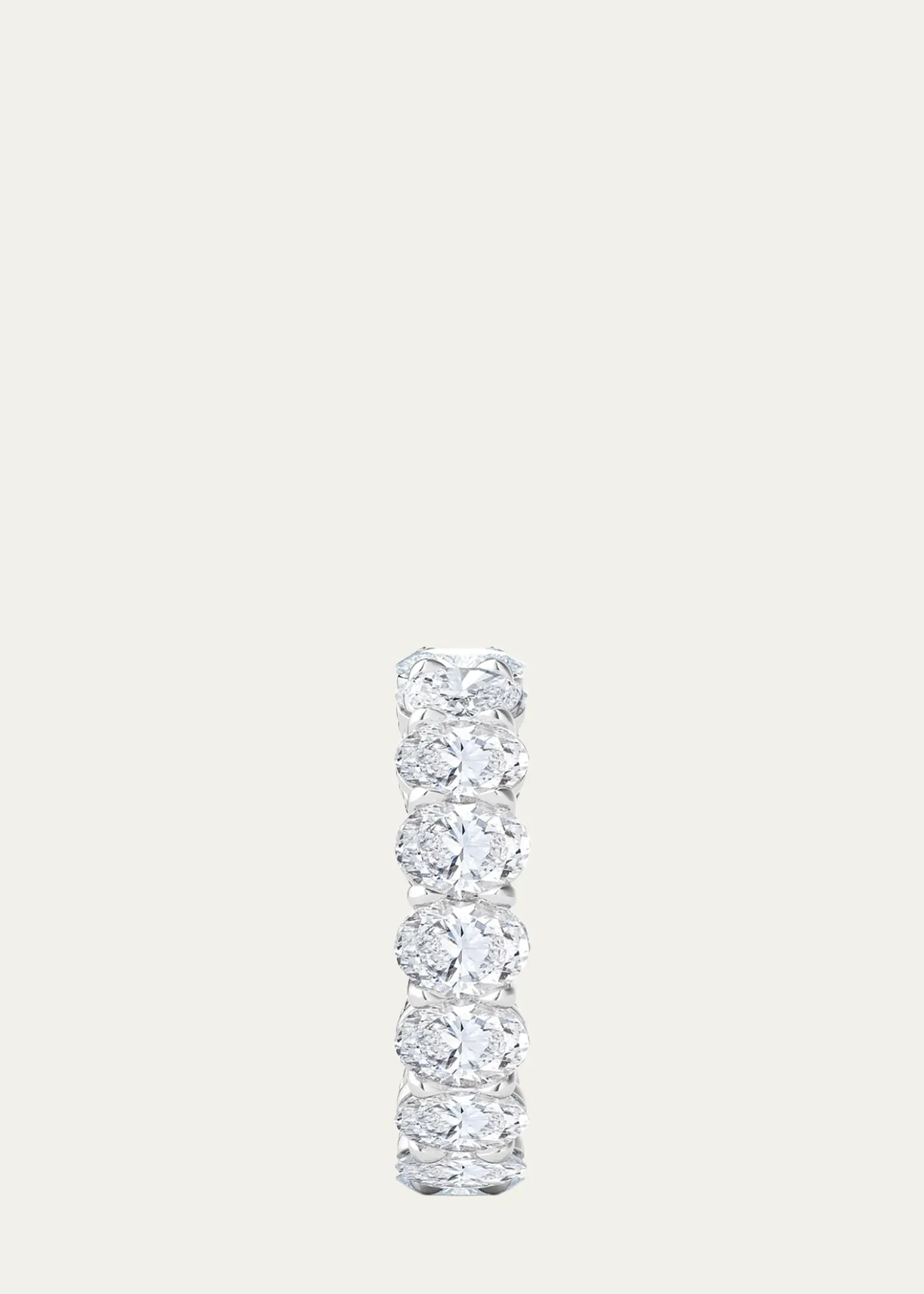 HauteCarat18K Oval Cut Lab Grown Diamond Eternity Band, 6.0tcw