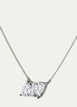 HauteCarat18K Trillion Lab Grown Diamond Twin Necklace