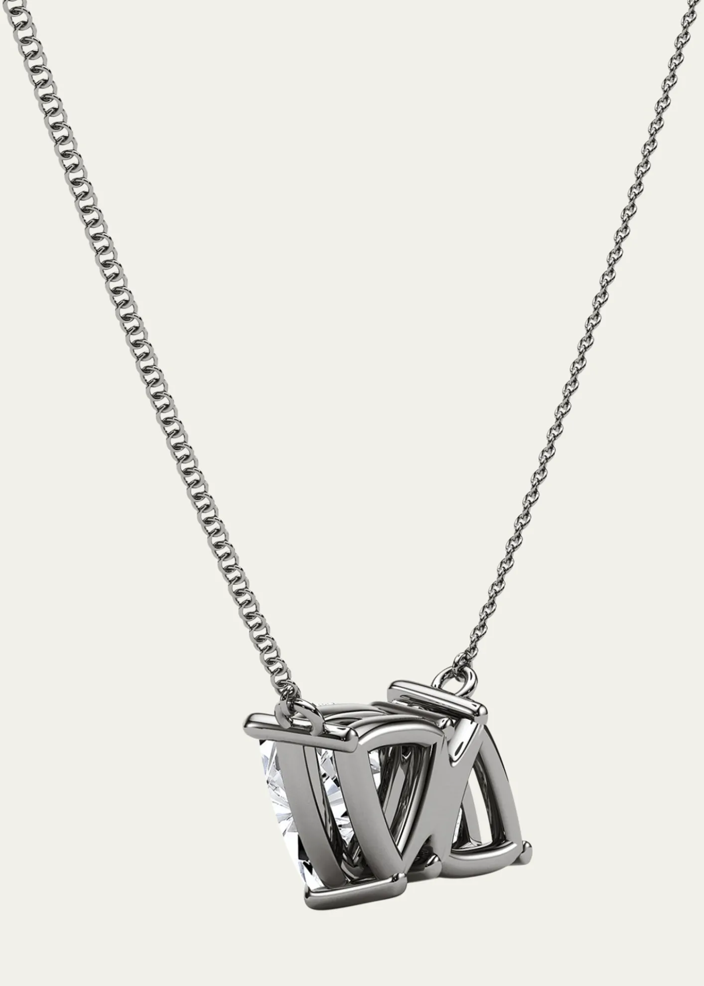 HauteCarat18K Trillion Lab Grown Diamond Twin Necklace