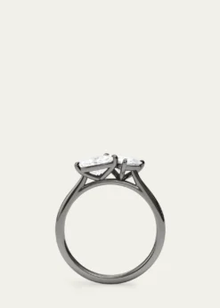 HauteCarat18K Trillion Lab Grown Diamond Twin Ring