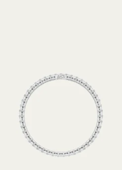 HauteCarat18K Vertical Emerald Lab Grown Diamond Tennis Bracelet