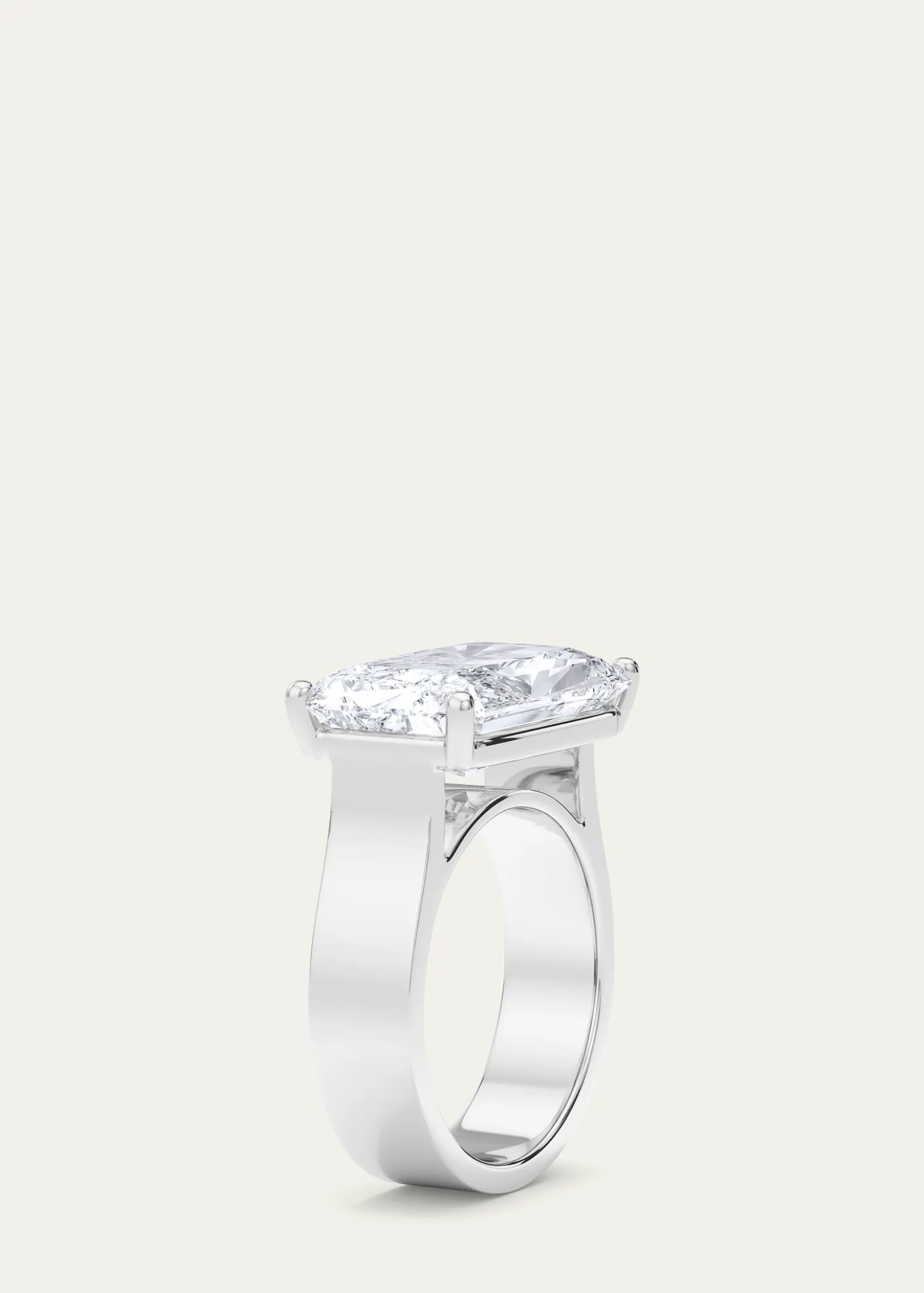 HauteCaratMen's Radiant Lab Grown Diamond East-West Band