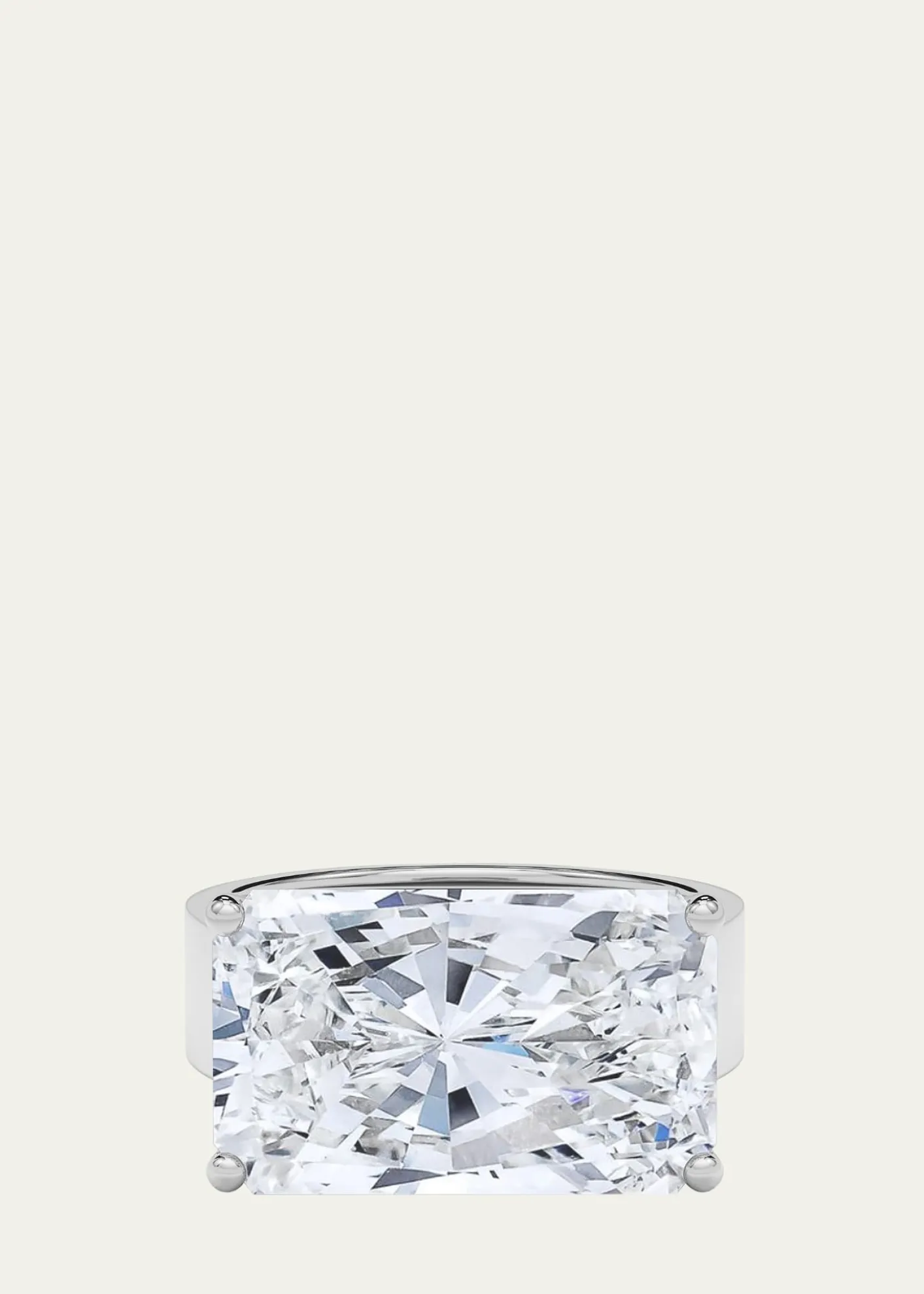 HauteCaratMen's Radiant Lab Grown Diamond East-West Band