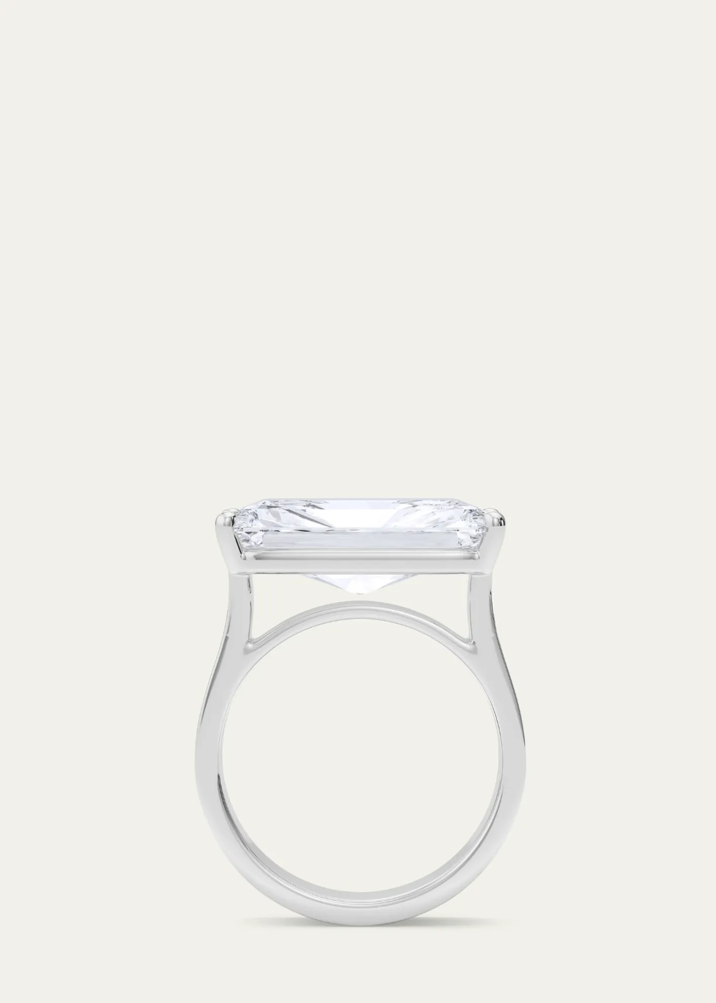 HauteCaratMen's Radiant Lab Grown Diamond East-West Band