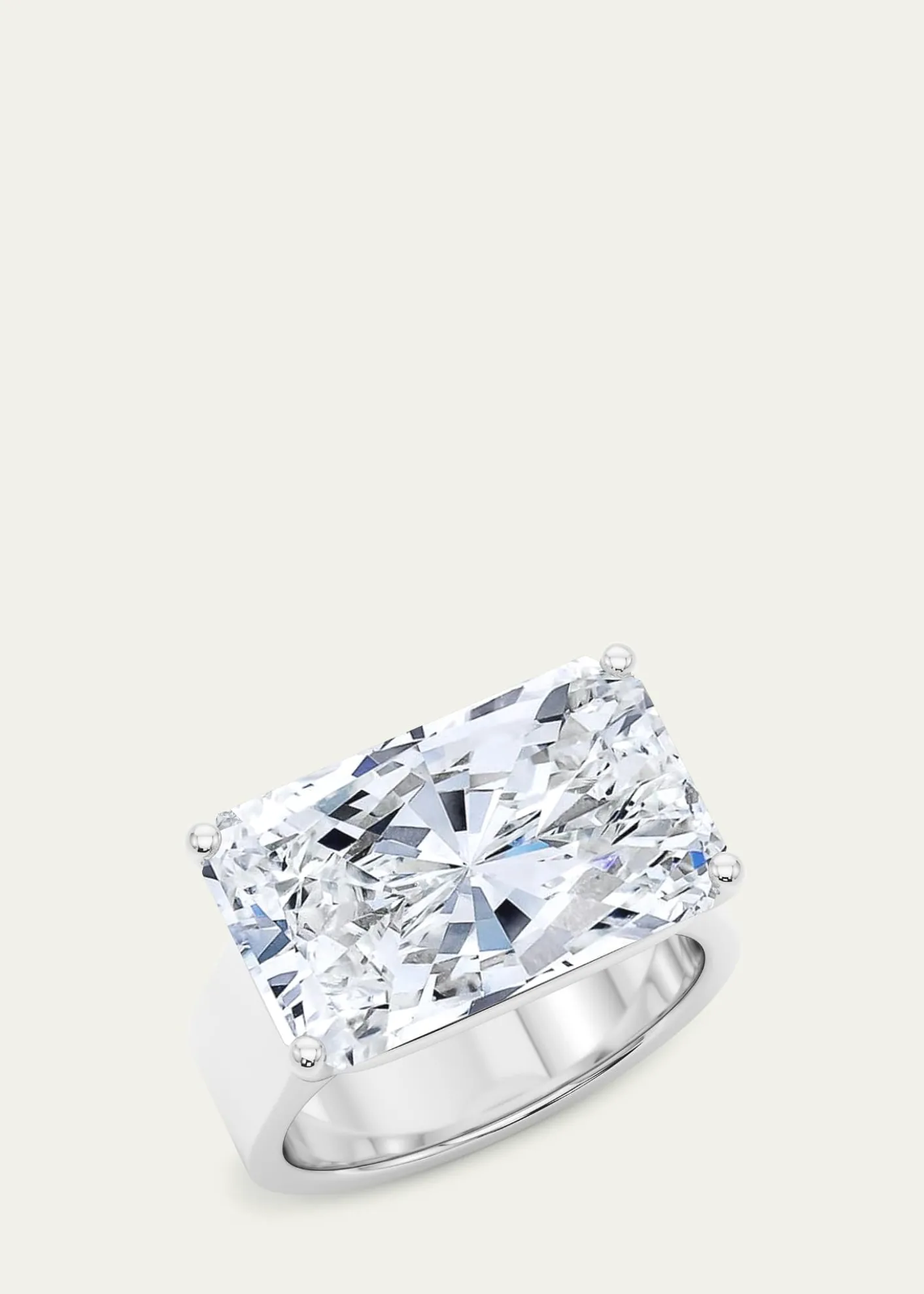 HauteCaratMen's Radiant Lab Grown Diamond East-West Band