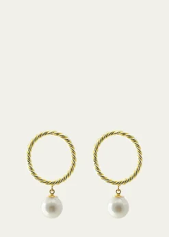 Haute VictoireAkoya Pearl Hand-Twisted 18K Yellow Gold Earrings