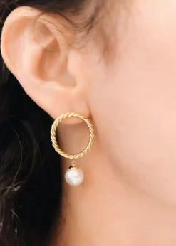 Haute VictoireAkoya Pearl Hand-Twisted 18K Yellow Gold Earrings