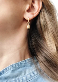 Haute VictoireDiamond Lune Hoop Earrings